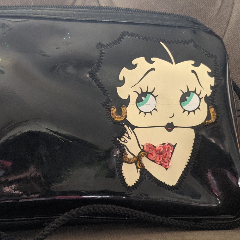 Betty Boop Black Mini Bag Retro Cartoon Charm